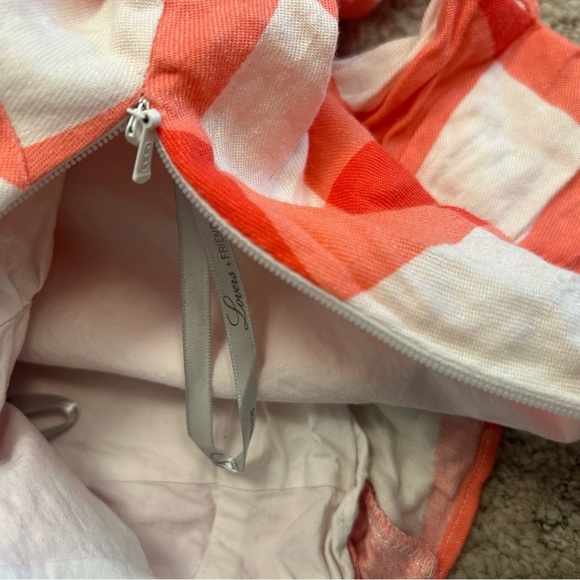 Lovers + Friends NWOT Sz. S (Revolve) gingham crop linen blend lined blouse - Picture 14 of 16